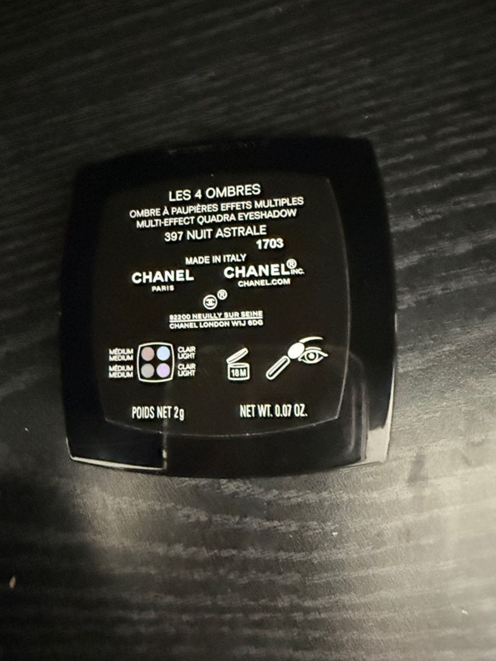 CHANEL Les 4 Ombres Eyeshadow Multi-Effect Quadra Eyeshadow  - 397 Nuit Astrale - Picture 7 of 7